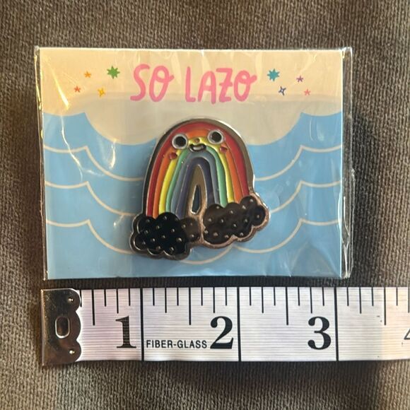RAINBOW Pride Enamel Pin Badge by So Lazo NEW - Picture 3 of 5